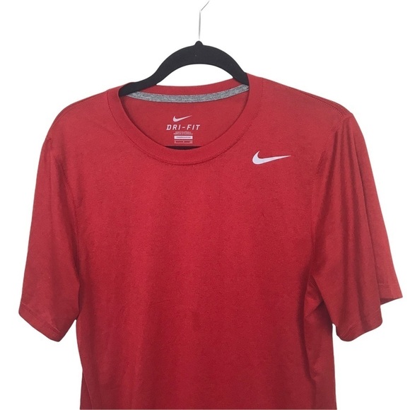 Nike Dri Fit Red Short Sleeve T Shirt Tee FLAWED - Picture 3 of 12